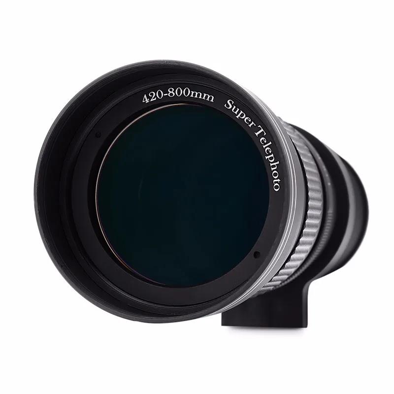 420-800mm F8.3-16 Super Telephoto Lens Manual Zoom Lens +T2 Adaper Ring for Nikon Sony Pentax FUJI Film Olympus Canon 760D 750D 700D 650D 600D 70D 60D