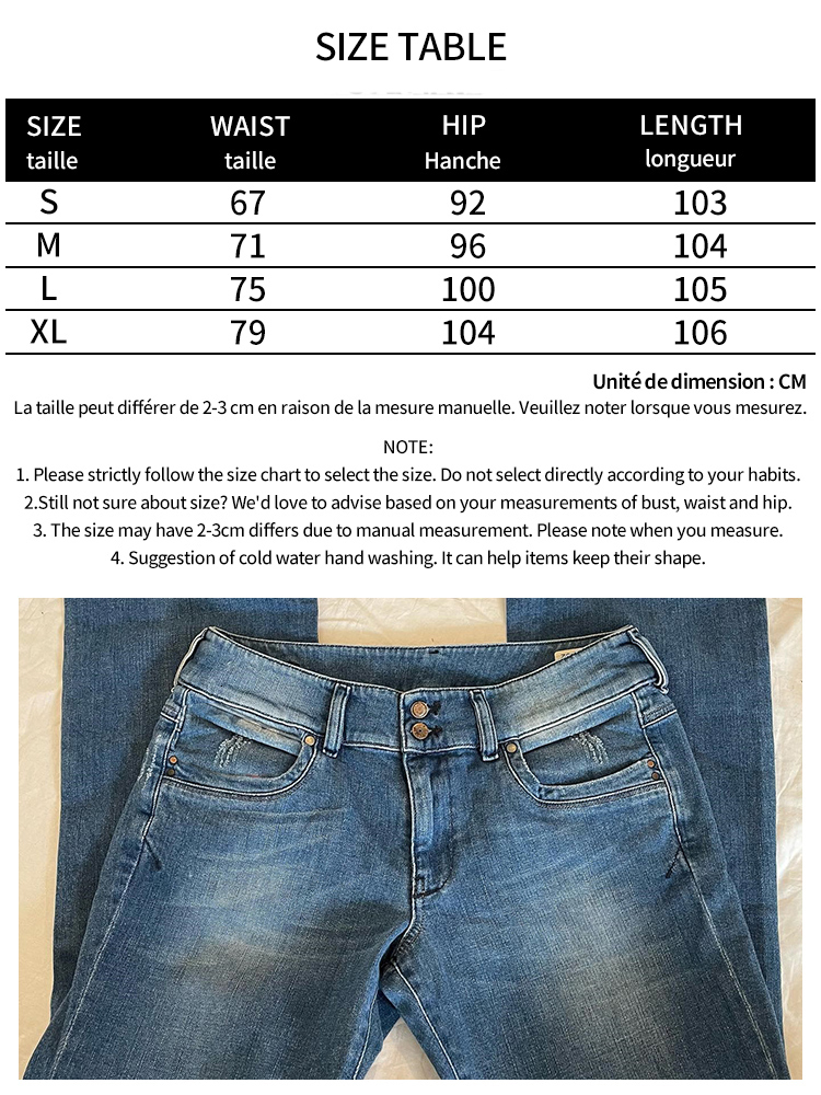 Women's Jeans 2023 Women Flared Low Waist Denim Pants Vintage Stretch 90s Streetwear Y2k Boot Cut Pant Elastic Skinny Mom Trousers 230422