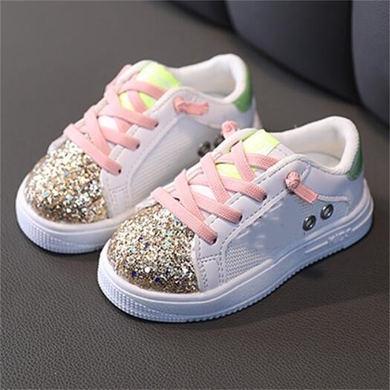Fashion Sequins Kids Baby Shoes Boys Girls Athletic Shoes Outdoor Toddler Infant Sneakers Spring Autumn Children Running Sports Shoe