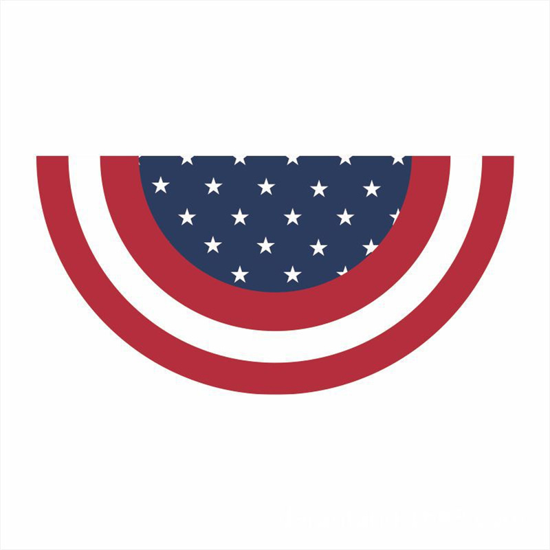 USA Patriotic Pleated Fan Flag Stars and Stripes Flag Bunting for Memorial Day The 4th of July Home Yard Decoration