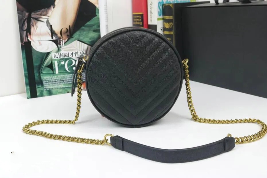 Women Circular Shoulder bags gold Chain Designer Clutch Flap Bags Wallet Check Velour Thread Purse Double Letters Solid Hasp Luxury Totes Handbag 5038