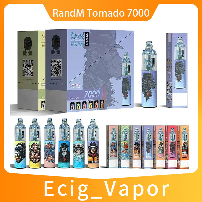 Original RandM Tornado 7000 Puffs E Cigarettes Disposable Vape Pen 650mAh Rechargeable 14ml Refilled Cartridges Mesh Coil 0/2/3/5% Nic Vapes Pod Bar Vaporizers
Original RandM Tornado 7000 Puffs E Cigarettes Disposable Vape Pen 650mAh Rechargeable 14ml Refilled Cartridges Mesh Coil 0/2/3/5% Nic Vapes Pod Bar Vaporizers