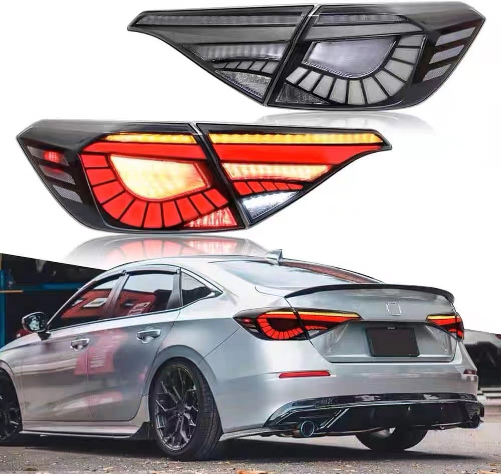 4 Styles Upgrade LED Taillight For Honda CIVIC G11 20 21-2023 LED Rear Lamp Brake Reverse Lights Assembly