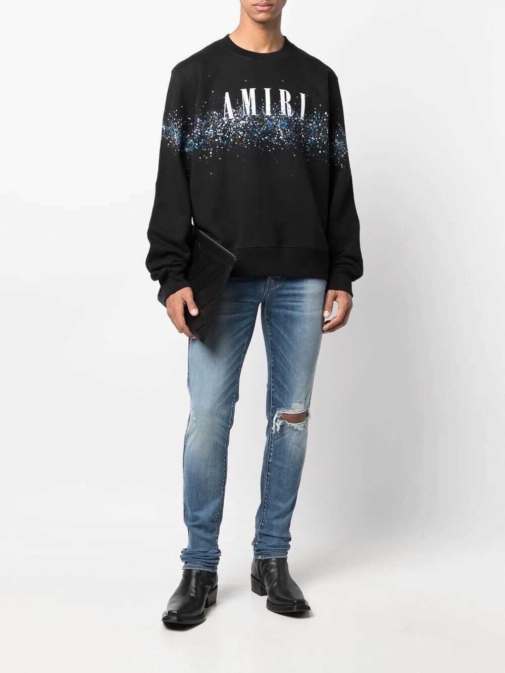 Designer Clothing Sweatshirts Hoodies 2023 Spring Autumn New Amiiri Cotton Speckled Ink Long Sleeve Letter Printing Black Loose Sweater Fashion Style, Shipping fee
Designer Clothing Sweatshirts Hoodies 2023 Spring Autumn New Amiiri Cotton Speckled Ink Long Sleeve Letter Printing Black Loose Sweater Fashion Style, Shipping fee