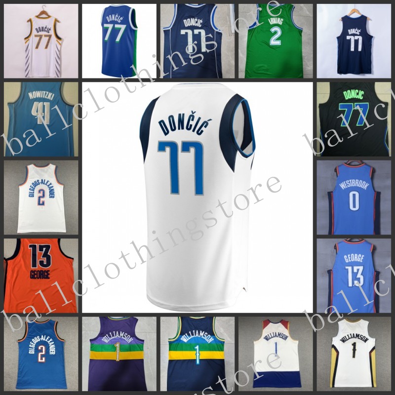 Basketball Mens Jersey Westbrook 1 Williamson Doncic 13 George Nowitzki 2 Gilgeous-Alexander Irving Men Jerseys S-2XL, Color15
Basketball Mens Jersey Westbrook 1 Williamson Doncic 13 George Nowitzki 2 Gilgeous-Alexander Irving Men Jerseys S-2XL, Color15