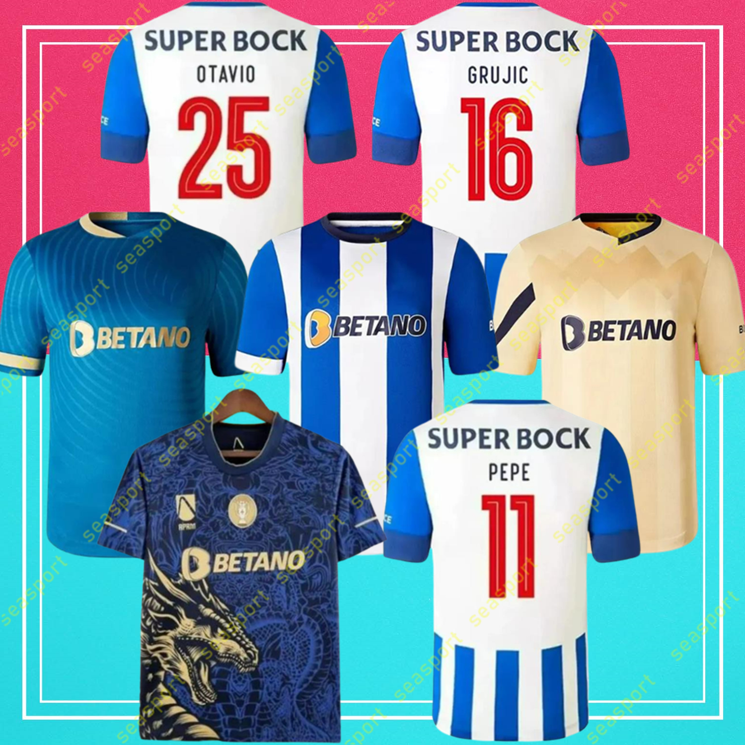 2023 2024 FC Portos soccer jerseys CAMPEOES PEPE SERGIO OLIVEIRA MEHDI LUIS DIAZ MATHEUS Training Fans player version 23 24 football shirts Kids kits