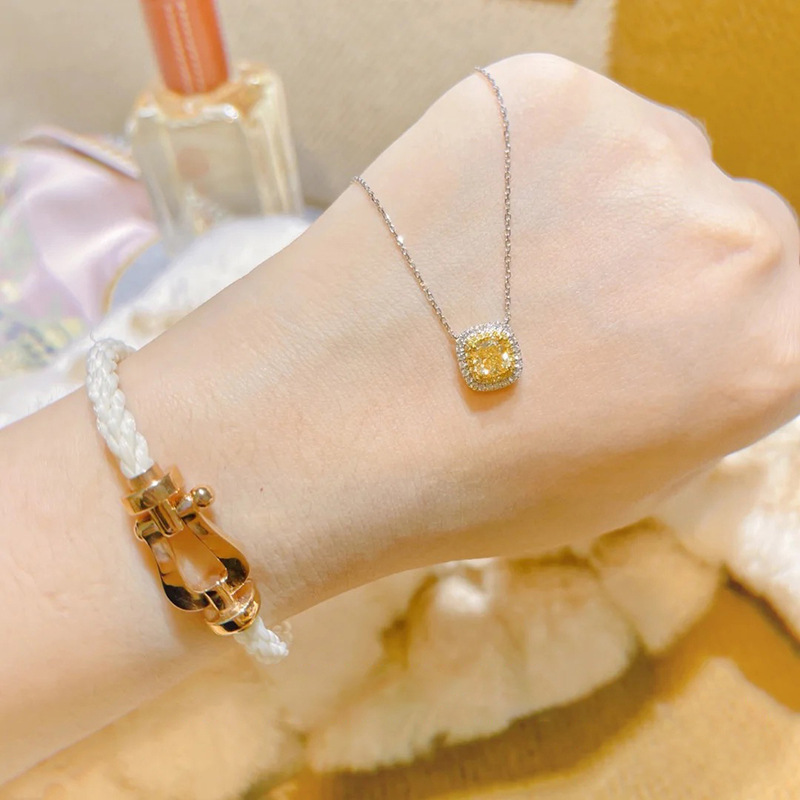 Choker Necklace AAAAA Zircon Silver Color Wedding Pendants Necklace For Women Charm Party Jewelry