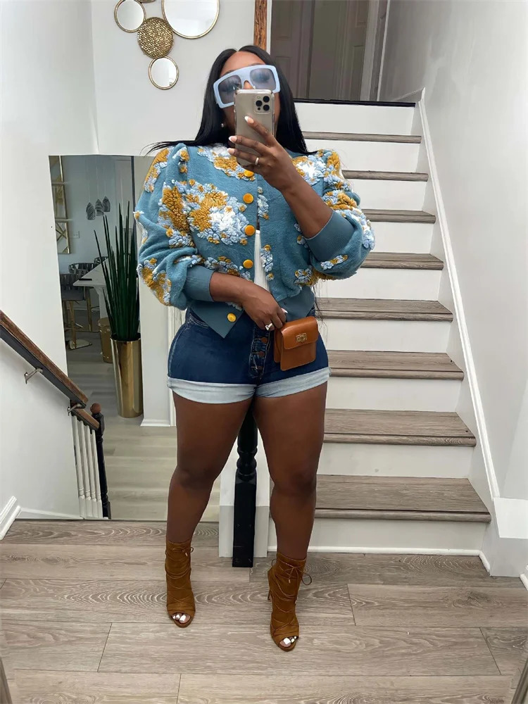 Womens Jackets Weird Puss Fall Wool Flowers Patchwork Jacket Women Hipster Long Sleeve Warm Thick Basic Wild Streetwear Baseball Casual Outwear 231123