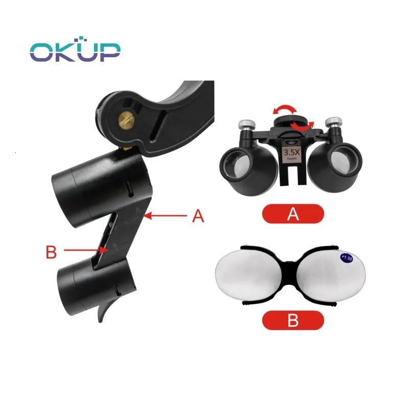 Magnifying Glasses Dental LED Head Light Lamp 25X 35X Dentist Headlight Magnification Binocular Loupes For Lab Dentistry Equipment 231122