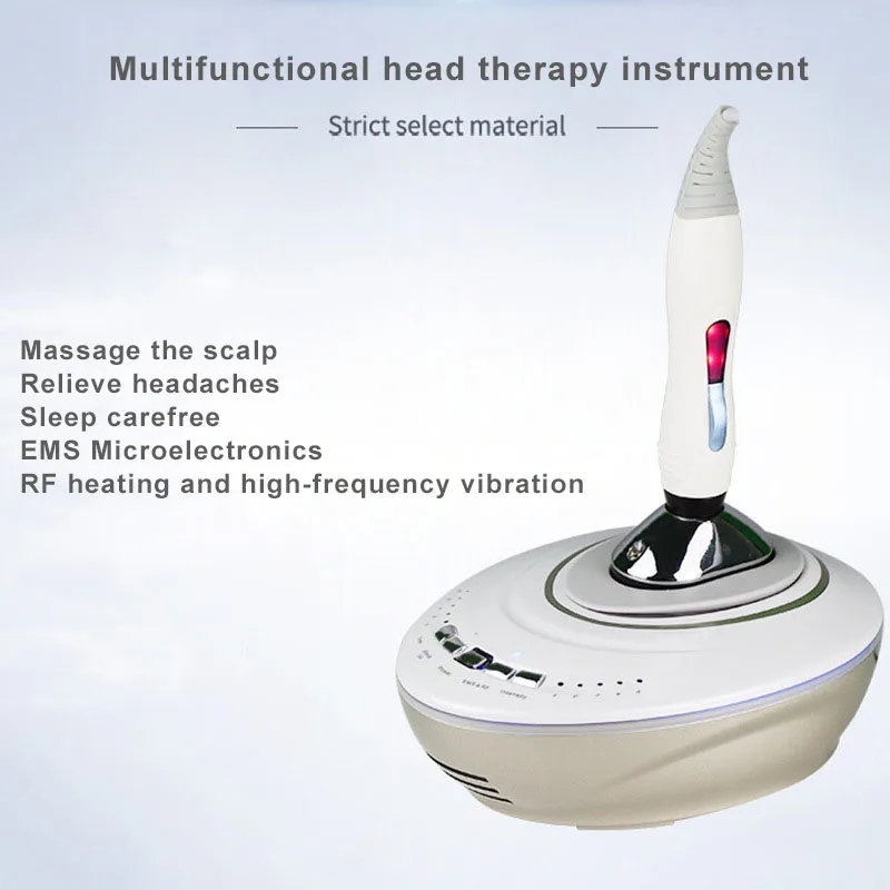 4in1 EMS RF Red Light Vibration Head Scalp Massage Machine Hair Growth Brush Micro Current Comb BIO Dredging Meridian Neck Massager Physiotherapy Rela
