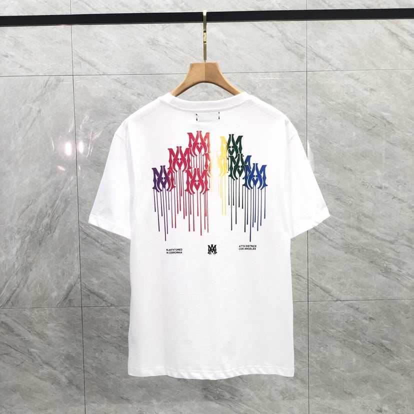 Designer Fashion Clothing Tees Tshirt Amiiri 23ss Colorful Paint Low Print Short Sleeve T-shirt High Street Personalized Pure Cotton Men's Women's Loose Tee, Black
Designer Fashion Clothing Tees Tshirt Amiiri 23ss Colorful Paint Low Print Short Sleeve T-shirt High Street Personalized Pure Cotton Men's Women's Loose Tee, Black