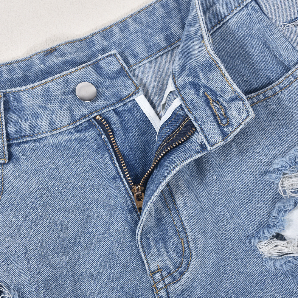 New NEW Designer Denim Shorts Summer Women Retro Tassels Jeans Casual High Waist Stretchy Ripped Shorts Fashion Distressed Retro Denim Shorts Clothes 