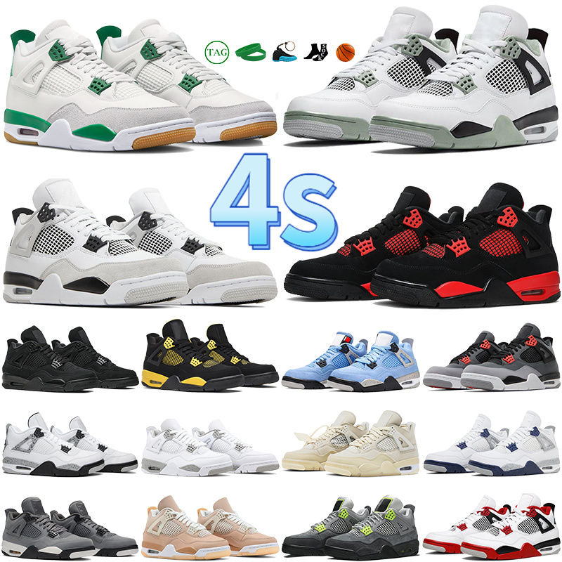 4 basketball shoes for men women 4s Pine Green Military Black Cat Red Thunder White Oreo Cool Grey University Blue Seafoam jumpman mens trainers sports sneakers
4 basketball shoes for men women 4s Pine Green Military Black Cat Red Thunder White Oreo Cool Grey University Blue Seafoam jumpman mens trainers sports sneakers