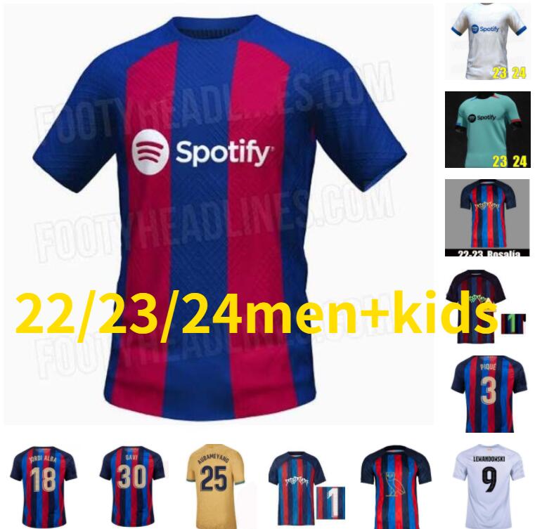 

22/23/24 LEWANDOWSKI ANSU FATI Soccer Jerseys 2022 FERRAN ADAMA AUBA CHRISTENSEN O. DEMBELE PEDRI MEMPHIS DEST GAVI barcelona maillots football shirt kids kit uniform, Rosalia la liga gold fonts