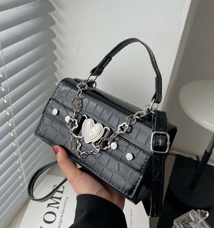 Evening Bags Harajuku Gothic Shoulder Bag Woman Metal Punk Moto Biker Style Female Handbags Crossbody Y2k Dark Messenger Bag Square Purses 230422