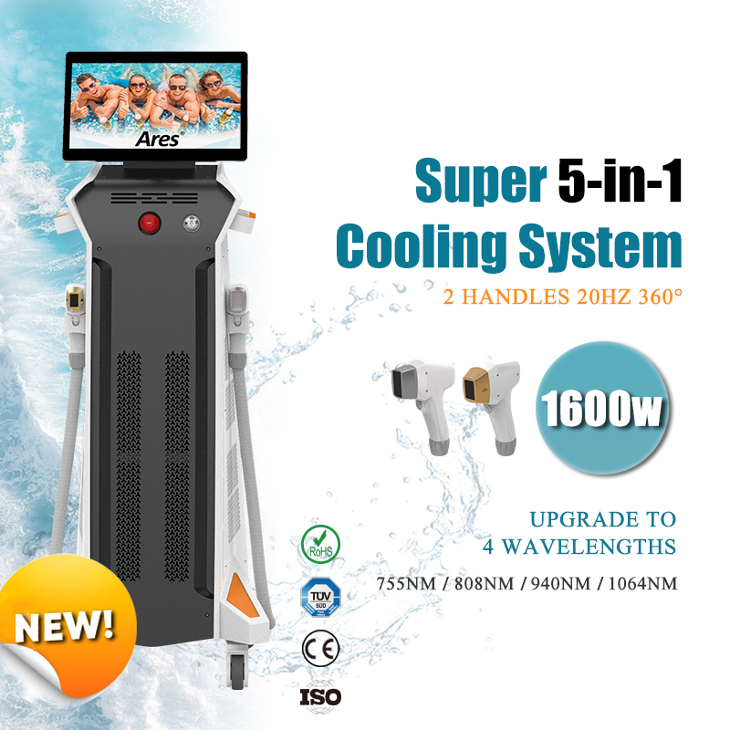 2in1 Diode Laser Hair Removal Machine 808nm Laser Equipment Professional permanent fast Hairr Remove skin rejuvenation SPA Salon use