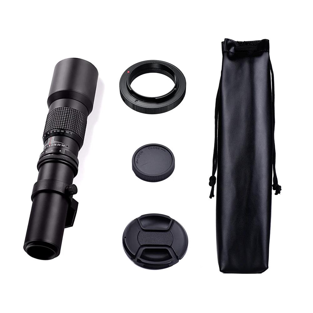 420-800mm F8.3-16 Super Telephoto Lens Manual Zoom Lens +T2 Adaper Ring for Nikon Sony Pentax FUJI Film Olympus Canon 760D 750D 700D 650D 600D 70D 60D