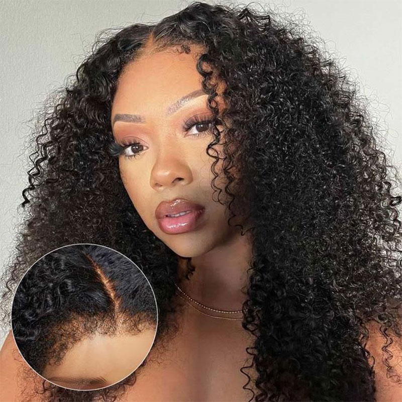 4C edge wig,4c edges lace wig 4C Kinky curly hd lace front wig virgin human hair pre plucked for women natural density