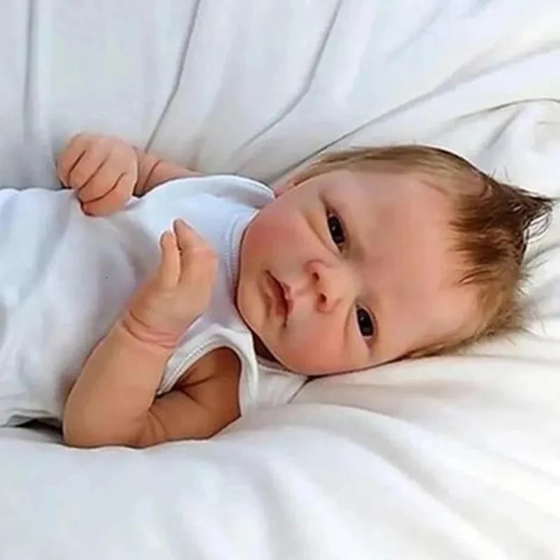 Dolls 18inch Realistic Reborn Blue Eyes Handmade Soft Boy full body vinyl baby High Quality bebe reborn Doll Gift 231122