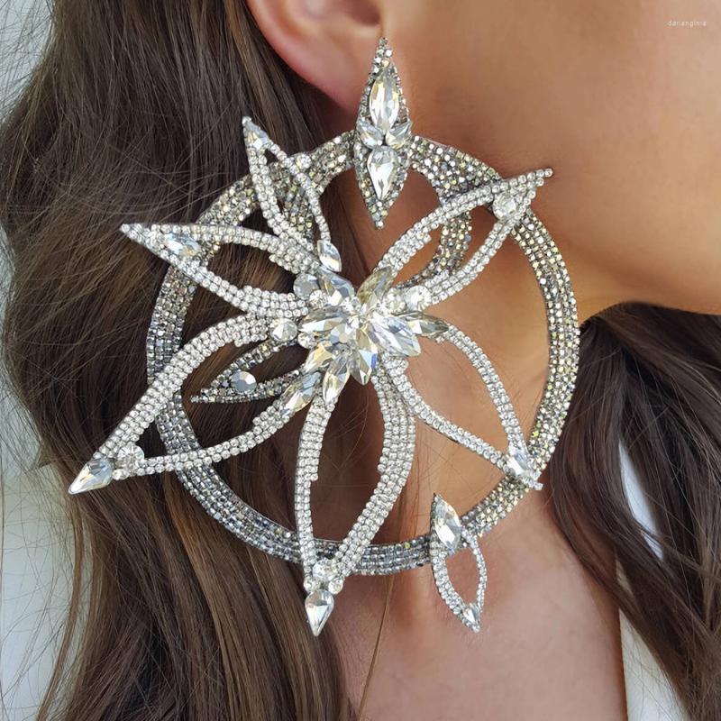 Hoop Earrings 10cm Hyperbole Dangle Luxury Designer Silver For Women Flower Rhinestone Crystal Drop Party Banquet Gift
Hoop Earrings 10cm Hyperbole Dangle Luxury Designer Silver For Women Flower Rhinestone Crystal Drop Party Banquet Gift