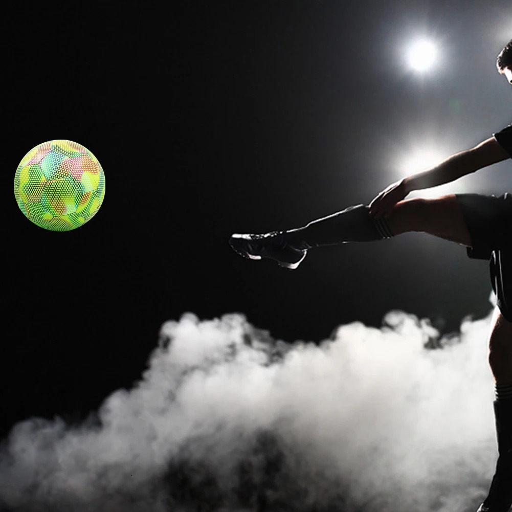 Balls Soccer Ball Luminous Night Reflective Football Glow in the Dark Footballs Size 5 for Adults Outdoor Sports Team Training Soccer 231123