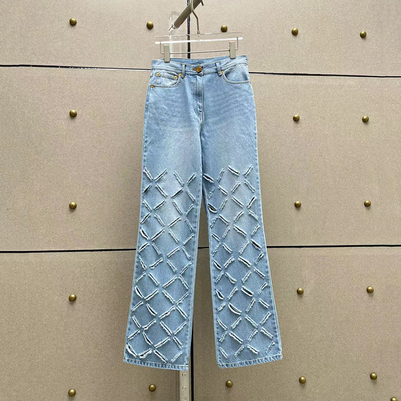 Women's Jeans Slanted rift cutout jeans 2023 summer heavy washed midwaist wide leg pants y2k hundred with 230422