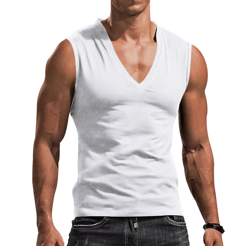 HhMen's T Shirts 2023 Summer Euro Men's Solid V-Neck Tank Top Casual Breathable Sleeveless T-shirt Vest Streetwear Mens HhH 1RIO, White
HhMen's T Shirts 2023 Summer Euro Men's Solid V-Neck Tank Top Casual Breathable Sleeveless T-shirt Vest Streetwear Mens HhH 1RIO, White