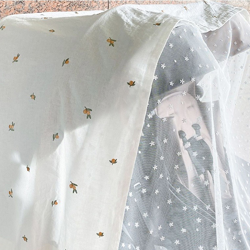 Stroller Parts Accessories Korean Style Baby Mosquito Net Mesh Fly Insect Shield Protection Summer Sunscreen Carriage Cover Crib Netting Accessory 230