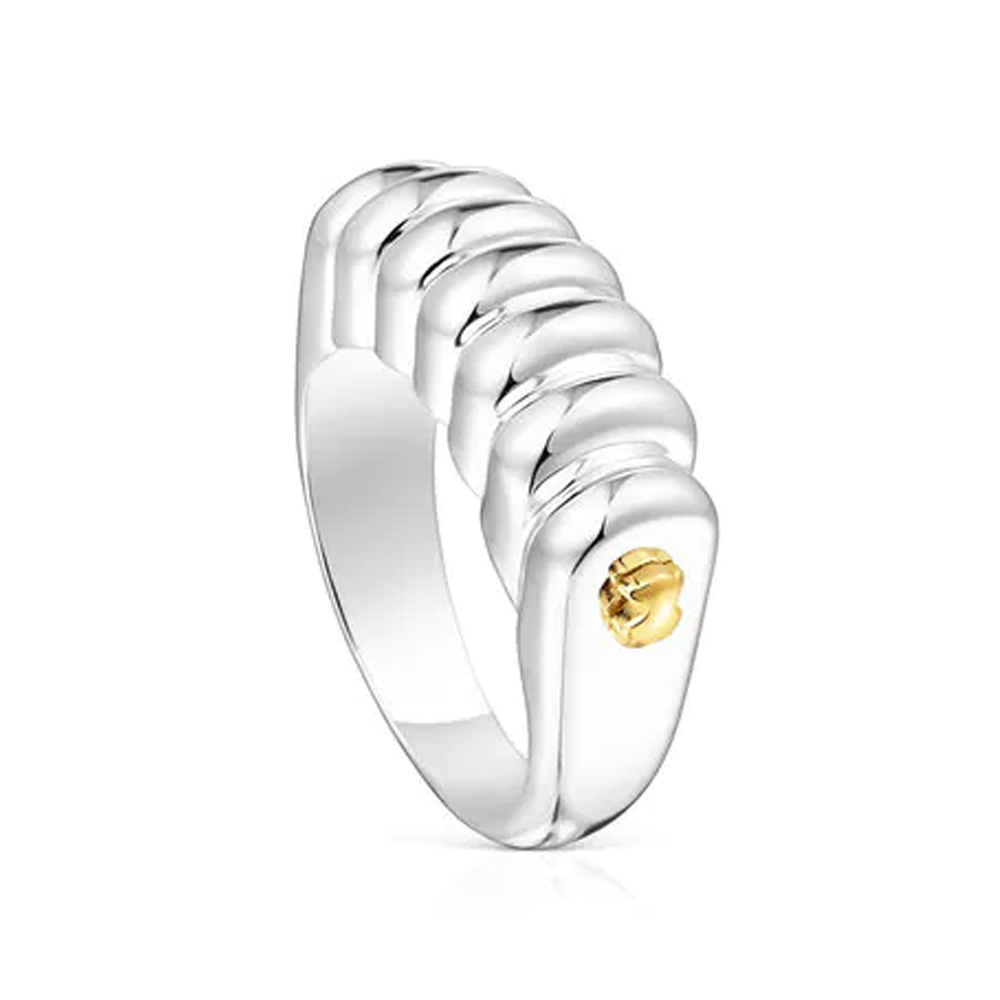 FAHMI Simple open full diamond double open pearl wool circle double bead round bead crown open pearl ring wide version narrow version Gift,Party,Weddi