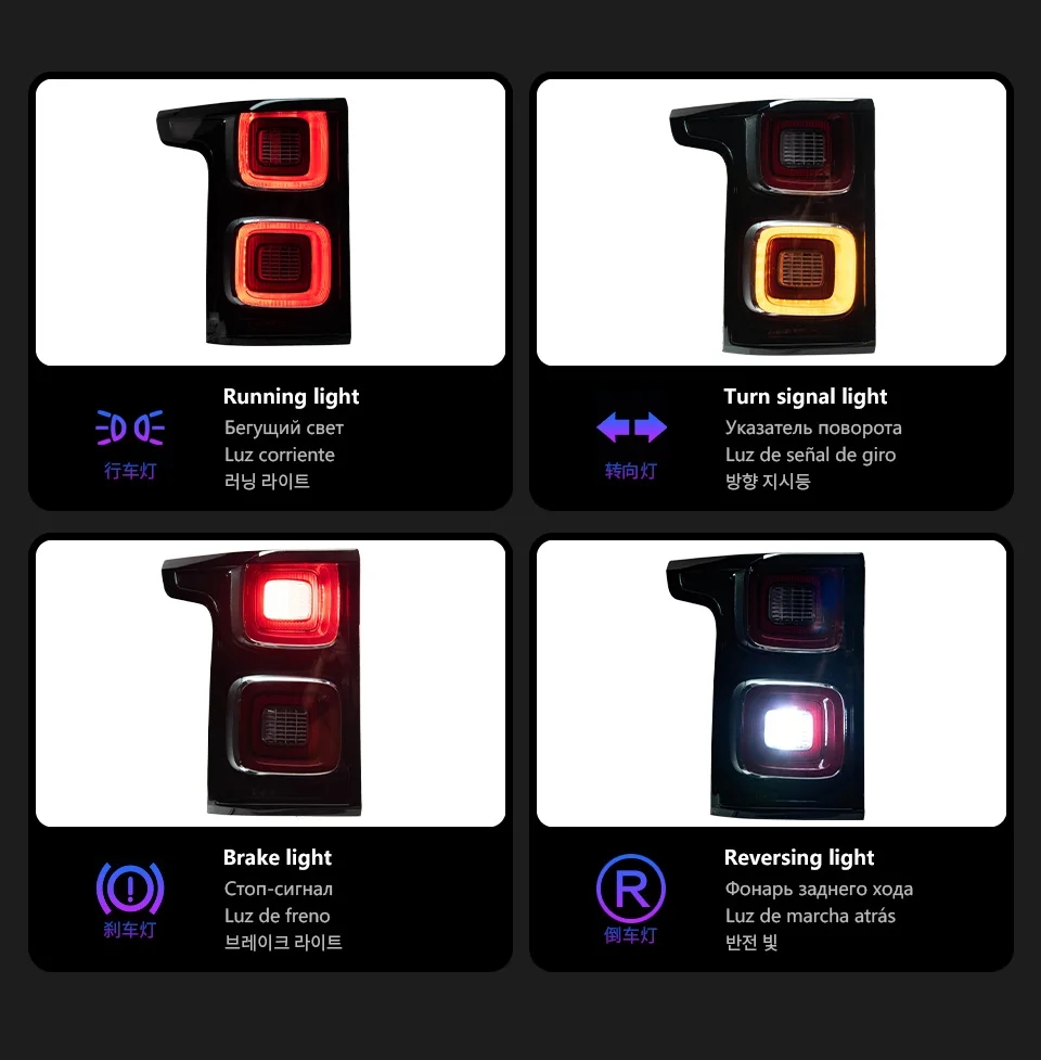 Car Taillight Modified For Range Rover Vouge Tail light 2013-20 17 New Styling LED Running Lights Turn Signal Brake Taillights