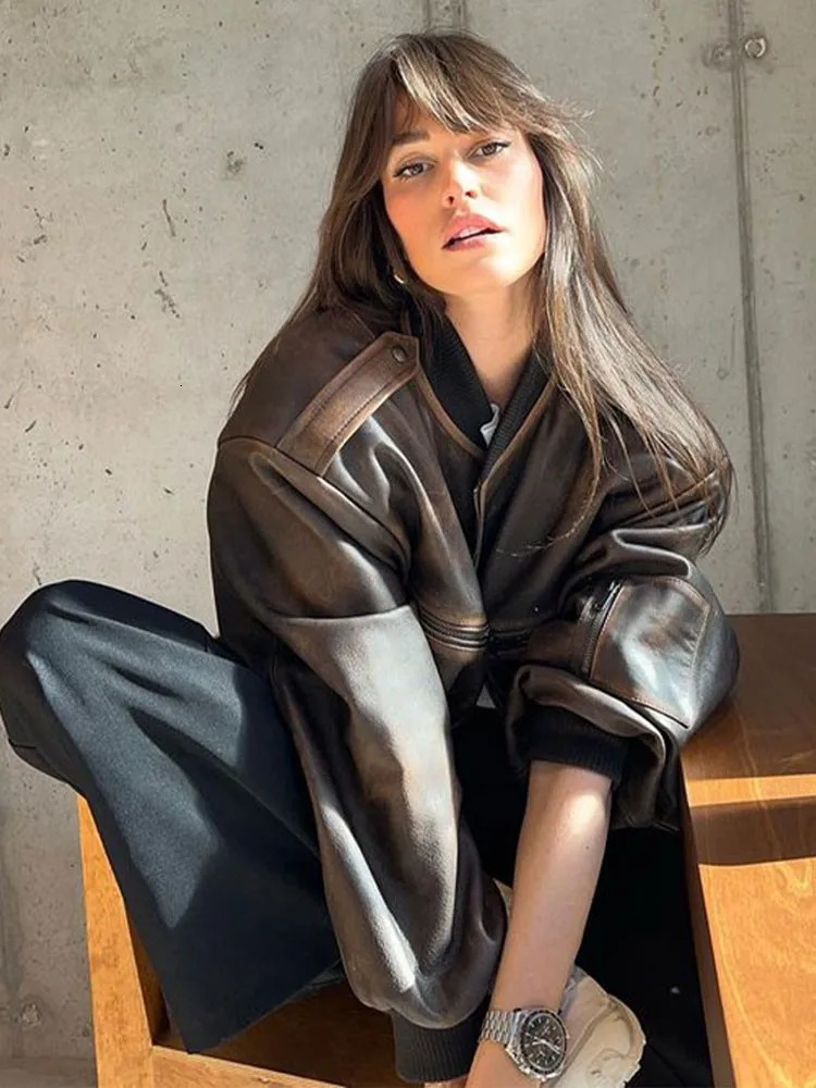 Womens Jackets Chic Women Fashion Front Zipper Jacket Coats Spring ONeck Long Sleeve Pockets Outerwear Ladies Warm Highstreet Short Tunic 231123