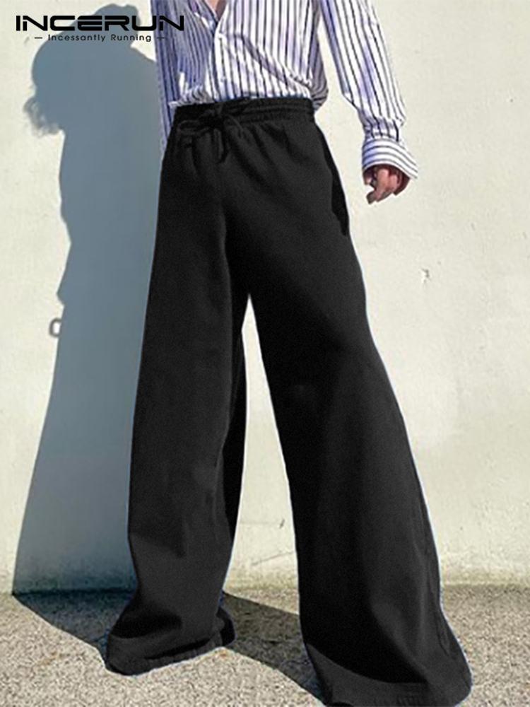 Pants INCERUN Men Wide Leg Pants Joggers Streetwear 2022 Drawstring Casual Long Trousers Men Solid Color Loose Fashion Pantalon S5XL, Blue
Pants INCERUN Men Wide Leg Pants Joggers Streetwear 2022 Drawstring Casual Long Trousers Men Solid Color Loose Fashion Pantalon S5XL, Blue