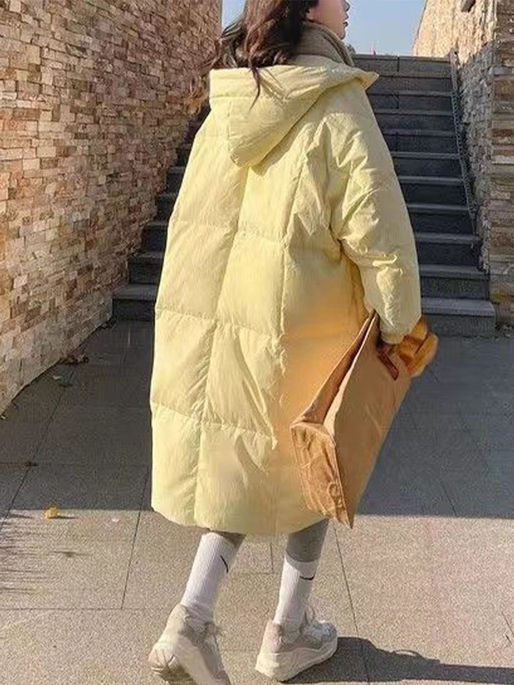 Women's Jackets Down Cotton Parka Long Padded Jacket Winter Female Oversized Loose Warm Coats Ladies Korean Fashion Hooded 231122
