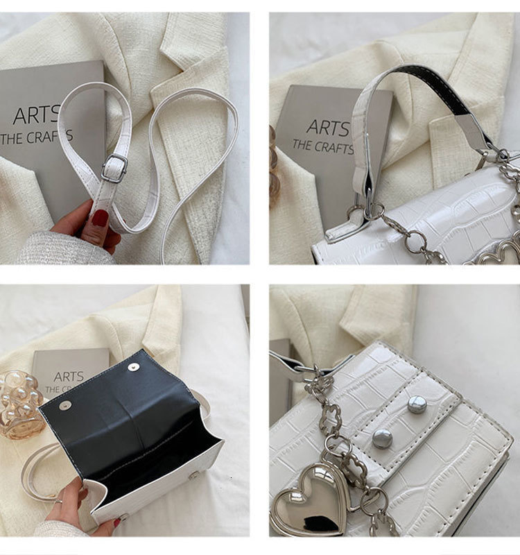 Evening Bags Harajuku Gothic Shoulder Bag Woman Metal Punk Moto Biker Style Female Handbags Crossbody Y2k Dark Messenger Bag Square Purses 230422