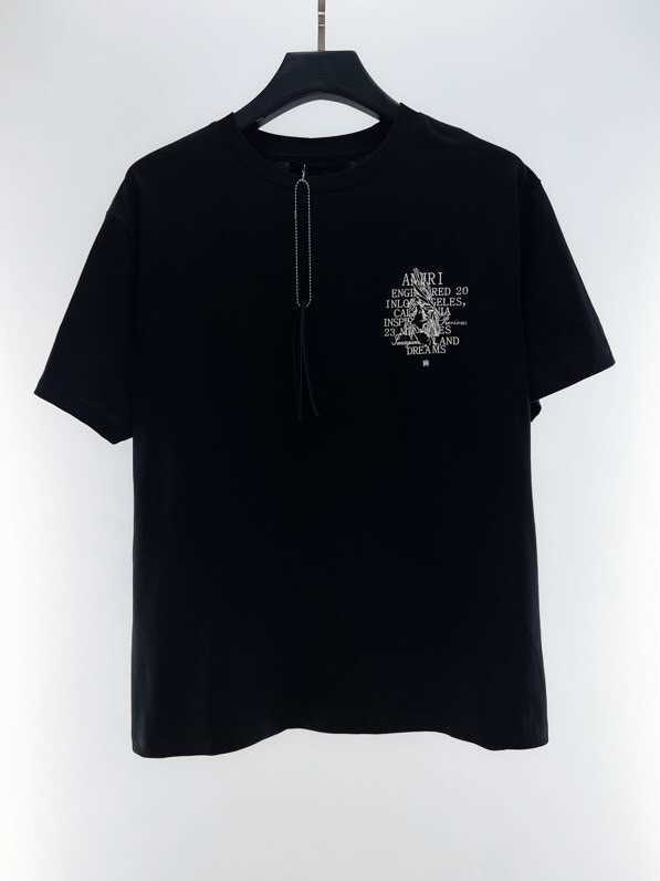 Designer Fashion Clothing Tees Tshirt Amiiri Fashion Brand Summer New Couple Loose Versatile Letter Printing Pure Cotton Casual Short Sleeve T-shirt Streetwear, Paragraph 1
Designer Fashion Clothing Tees Tshirt Amiiri Fashion Brand Summer New Couple Loose Versatile Letter Printing Pure Cotton Casual Short Sleeve T-shirt Streetwear, Paragraph 1