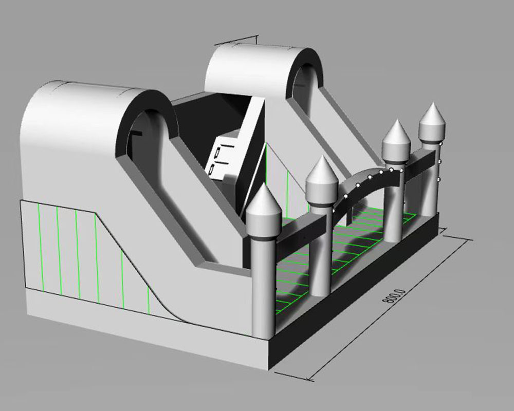 Super large commercial Bounce House Inflatable White Double slides Bouncy with slide Bouncy Castle Air Bouncer Combo For Kids Adults included blower f