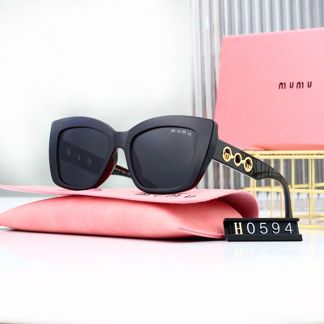 Women Sunglasses Luxury Designer Large Frame Cat Eye Sunglasses Hollowed Out Legs Letter Sunglasses Casual Travel with Original box