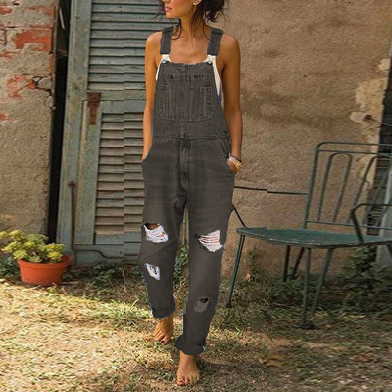 Women's Jeans Denim Workwear Women 2023 Spring Summer Blue Loose Straight Jumpsuit Trend Casual Mom Plus Size Trousers Bibs 230422Z