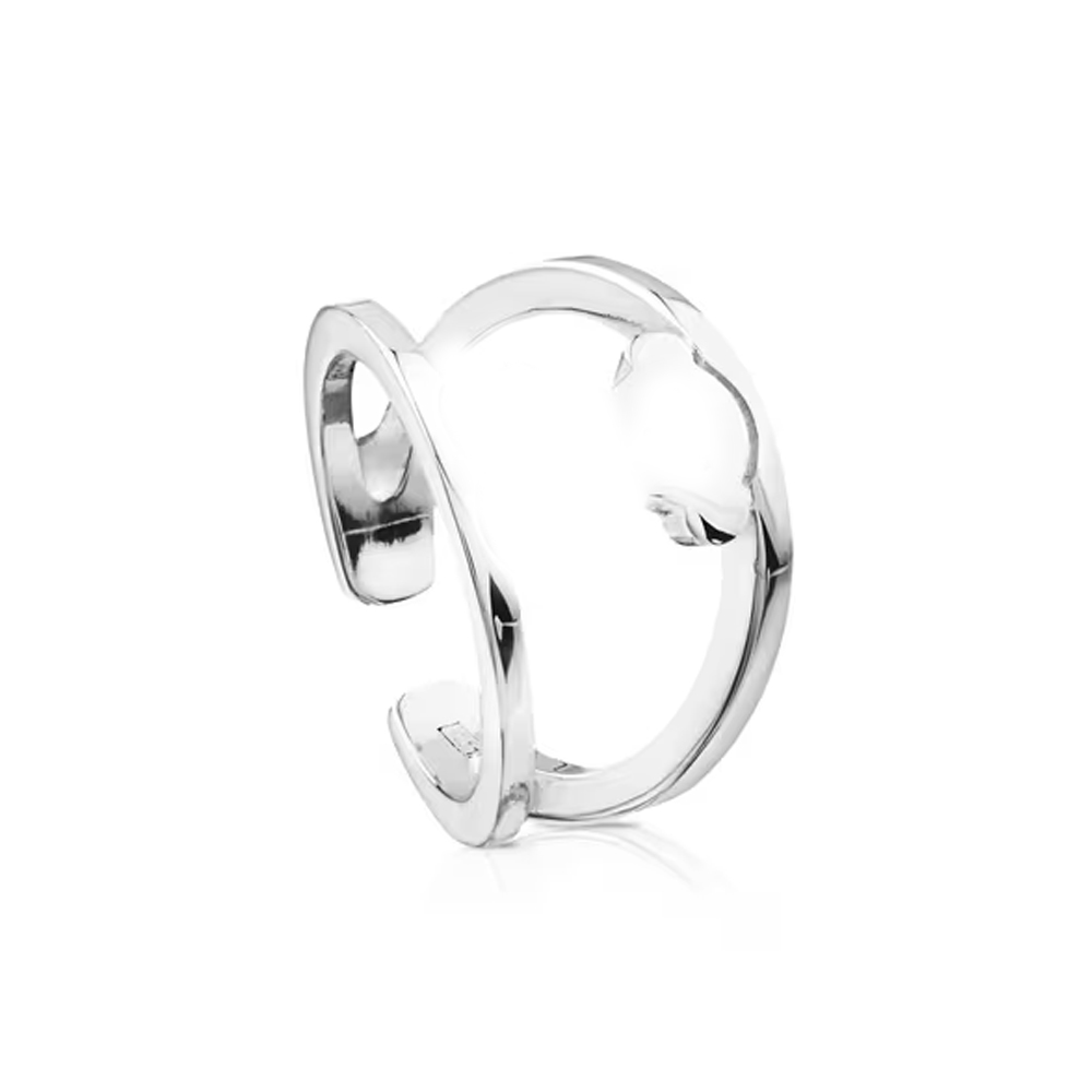 FAHMI Simple open full diamond double open pearl wool circle double bead round bead crown open pearl ring wide version narrow version Gift,Party,Weddi
