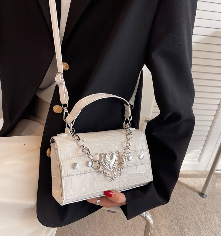 Evening Bags Harajuku Gothic Shoulder Bag Woman Metal Punk Moto Biker Style Female Handbags Crossbody Y2k Dark Messenger Bag Square Purses 230422