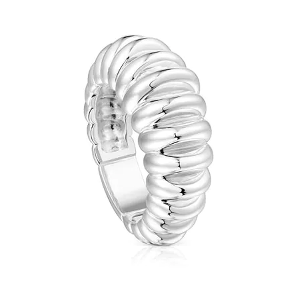 FAHMI Simple open full diamond double open pearl wool circle double bead round bead crown open pearl ring wide version narrow version Gift,Party,Weddi