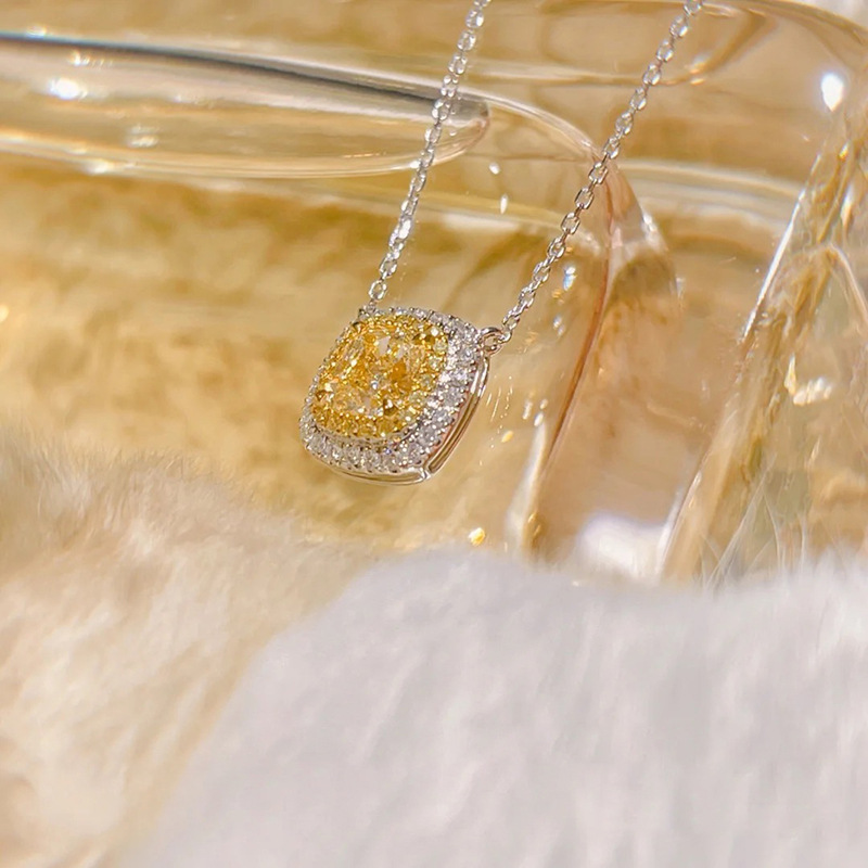 Choker Necklace AAAAA Zircon Silver Color Wedding Pendants Necklace For Women Charm Party Jewelry