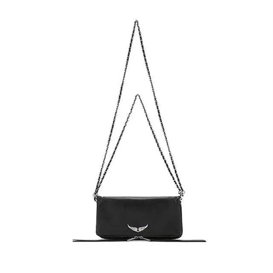 Genuine Leather Zadig 2 Metal Chains bags Shoulder Bag Wings Decoration Bags For Women Chain Ladies bolso mujer311n, Black pu
Genuine Leather Zadig 2 Metal Chains bags Shoulder Bag Wings Decoration Bags For Women Chain Ladies bolso mujer311n, Black pu