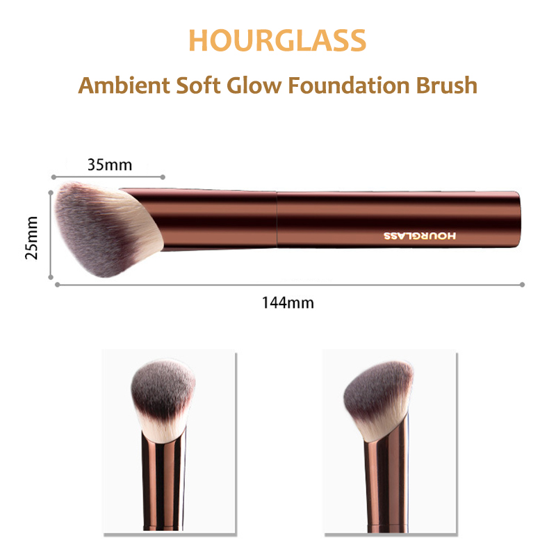 hourglass Ambient Glow Makeup Brush - Slanted Soft Hair Liquid Cream Foundation Contour Cosmetics Beauty Tools