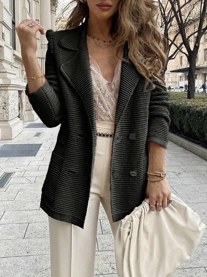 Women's Suits Women Blazer Jacket Solid Color Spring Autumn Fashion Casual Long Sleeve Cardigan Office Lady Elegant Coat For Streetwear Tops