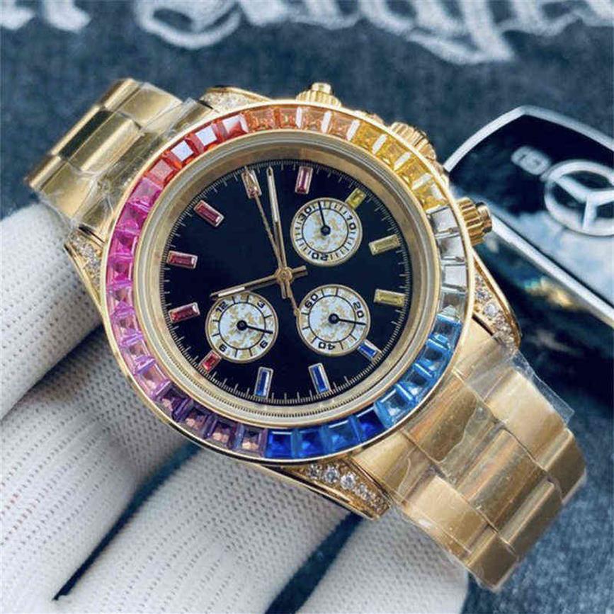 huiya06 Drop Men's watch Automatic Mechanical 2813 movement Watches 40mm steel Colorful Rainbow Diamond Bezel sapphir321A, Tool
huiya06 Drop Men's watch Automatic Mechanical 2813 movement Watches 40mm steel Colorful Rainbow Diamond Bezel sapphir321A, Tool