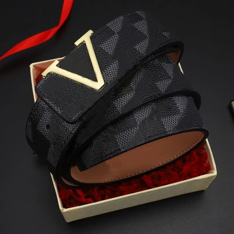 Designer wholesale Belts Mens Belt Fashion Belts Men Leather Black Business Women Big Gold Buckle Womens Classic Casual Ceinture NO Box