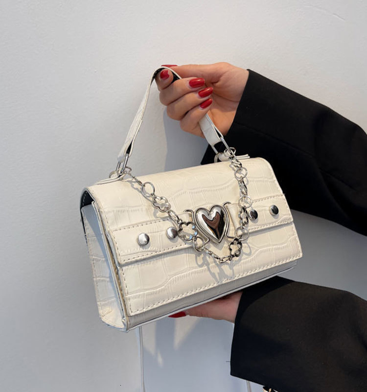 Evening Bags Harajuku Gothic Shoulder Bag Woman Metal Punk Moto Biker Style Female Handbags Crossbody Y2k Dark Messenger Bag Square Purses 230422