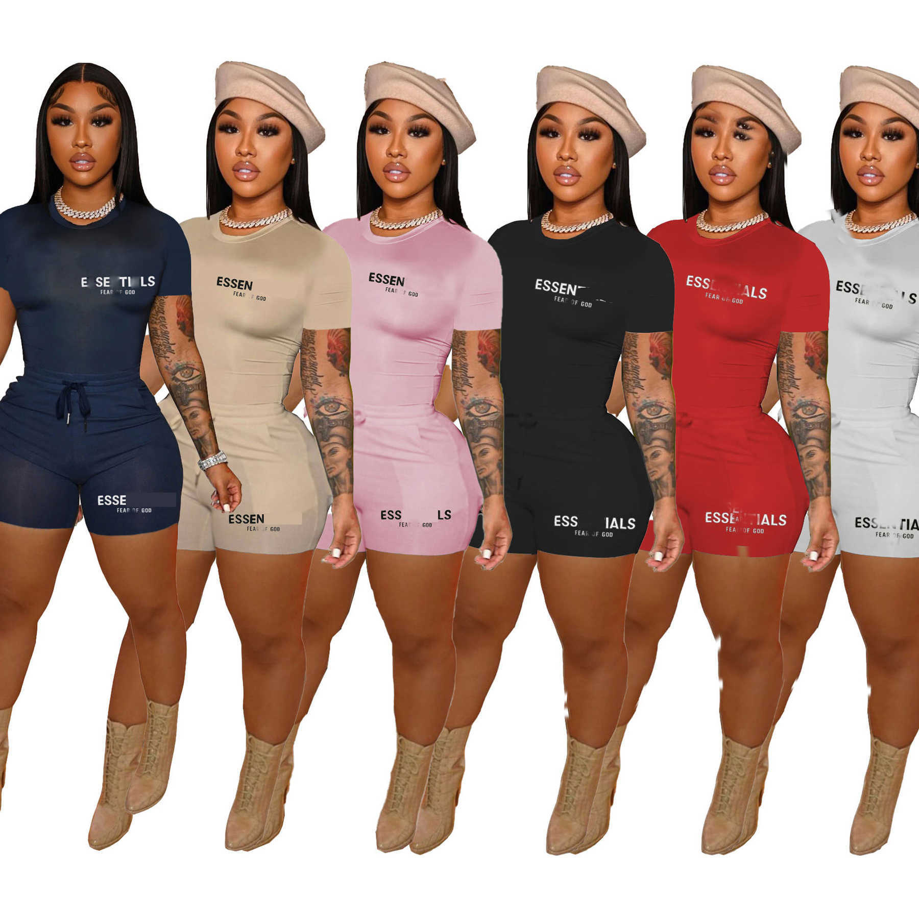 2023 Designer Tracksuit Women Summer Sports Outfits Ladies Two Piece Shorts Set Letter Printed Short Sleeve T Shirt And Shorts Jogging Suits, Pink
2023 Designer Tracksuit Women Summer Sports Outfits Ladies Two Piece Shorts Set Letter Printed Short Sleeve T Shirt And Shorts Jogging Suits, Pink