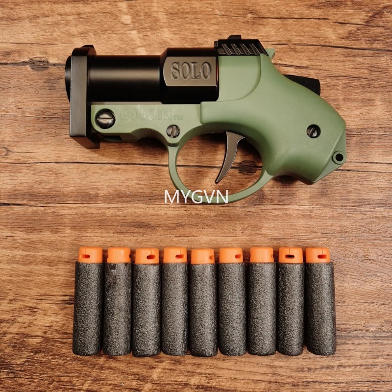 Goblin Solo Dart Blaster Soft Bullets Metal Launcher Fires Shell Casings Toy Gun Funny Trouble-making Toy Outdoor Game Prop Children Adult Gifts